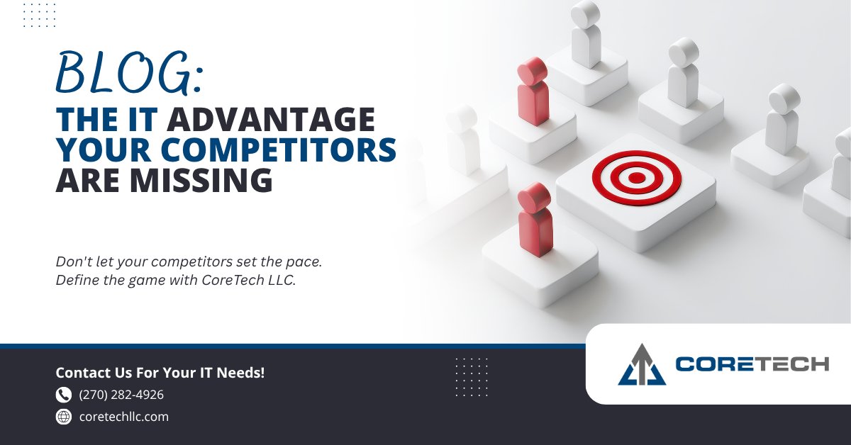 Is your IT just a cost, or a competitive weapon? CoreTech LLC helps Bowling Green/Nashville businesses win the unseen game. bit.ly/3T82ygI

#StrategicIT #CompetitiveEdge