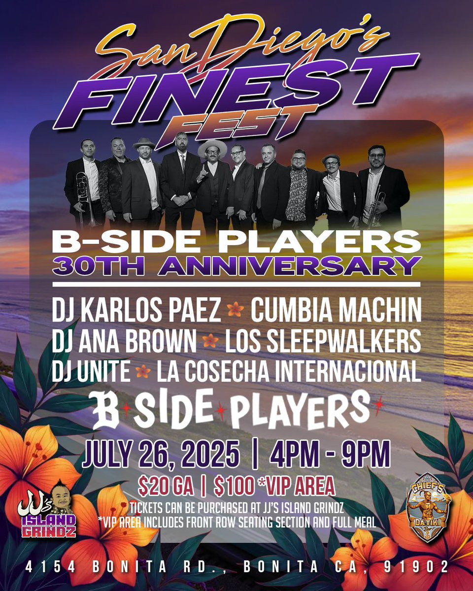San Diego’s Finest Fest
Saturday July 26TH in Bonita, CA
Tickets now available!!!
eventbrite.com/e/san-diegos-f…