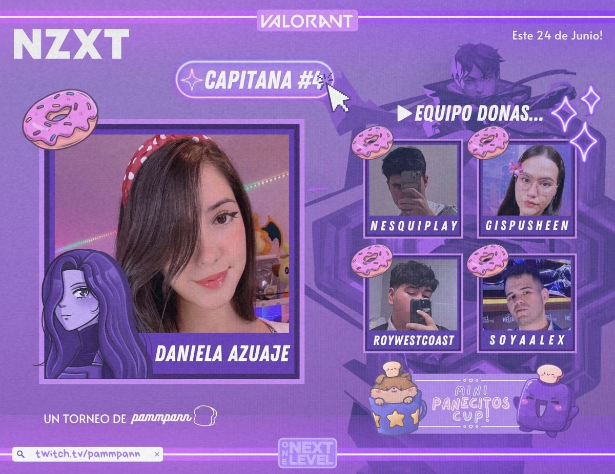 Es hooooy! A qué equipo le vas? ೀ⋆｡🍞
Apoya a tu equipo favorito hoy a las 6:00 pm en mi canal —&gt; twitch.tv/pammpann (∗˃̶ ᵕ ˂̶∗)
#MiniPanecitosCup
