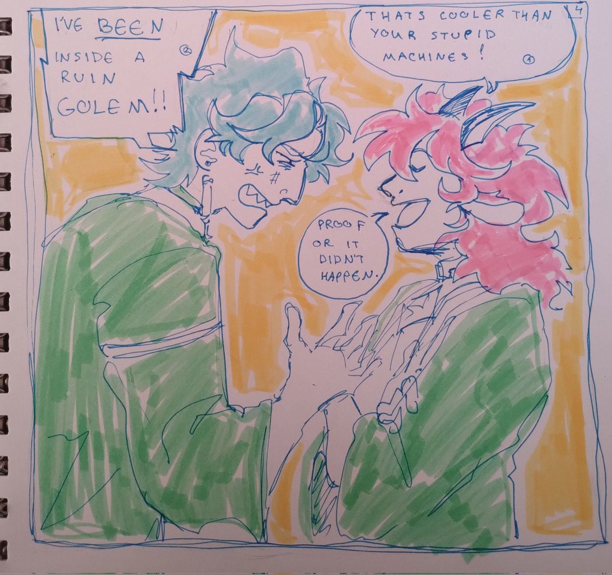 I love drawing my OC and Dottore/Zandik interact but it's just them bickering 🫶