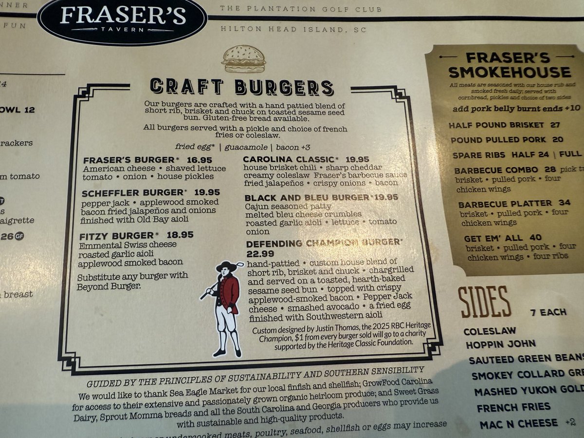 Jack (@jkdalemu) on Twitter photo #scottiescheffler, <a href="/JustinThomas34/">Justin Thomas</a> or the <a href="/MattFitz94/">Matt Fitzpatrick</a> … tough decisions on the burger menu. #scottiescheffler, <a href="/JustinThomas34/">Justin Thomas</a> or the <a href="/MattFitz94/">Matt Fitzpatrick</a> … tough decisions on the burger menu.