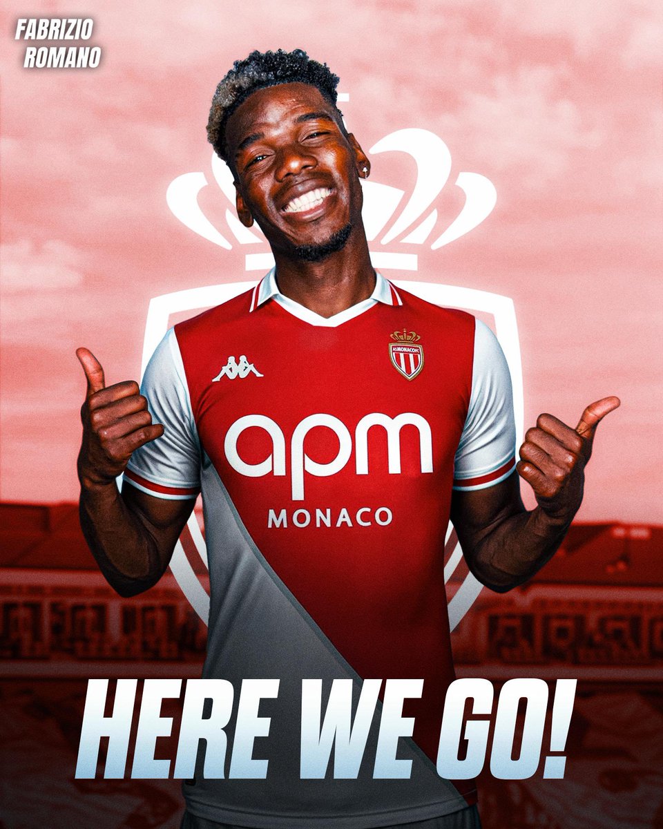 🔴⚪ Paul Pogba to Monaco.
Here We Go 

#asmonaco #pogba #fabrizioromano