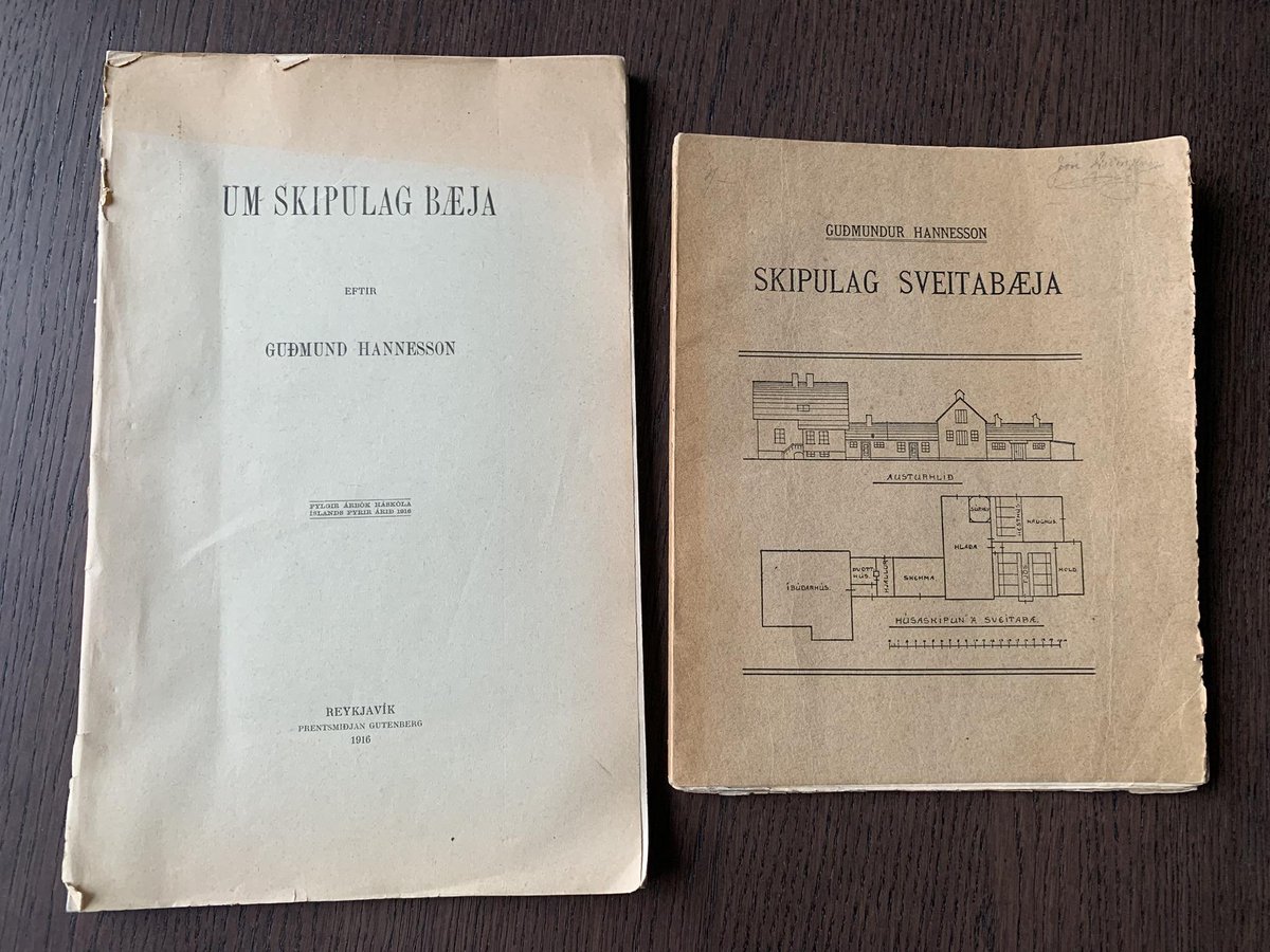 Guðmundur Hannesson var afkastamikill hugsjónamaður skipulagsmála hérlendis. Um skipulag bæja (1916) og Skipulag sveitabæja (1919). #borgarskipulag