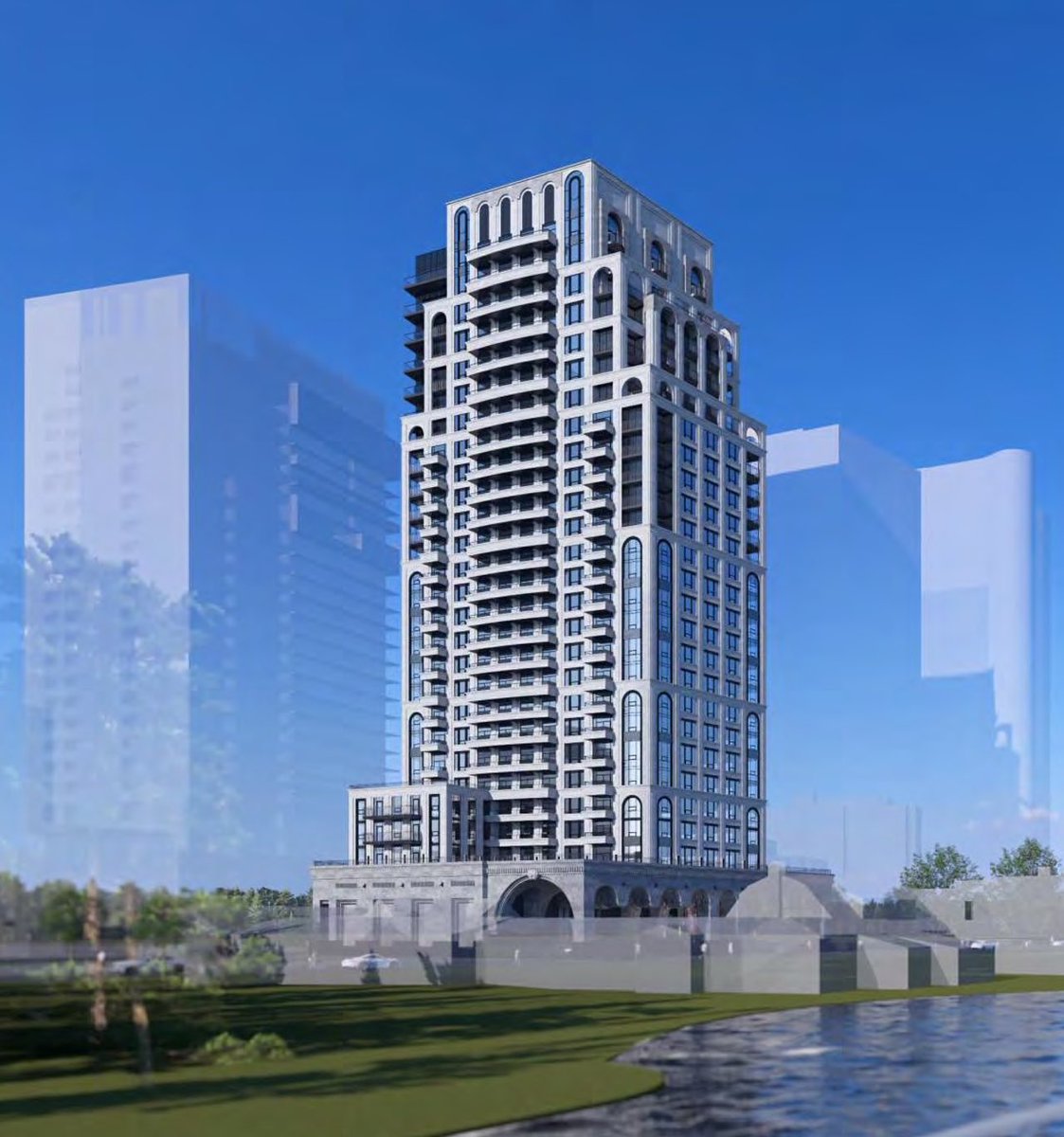 A surface parking lot in Burlington's Downtown-Waterfront area may soon give way to a 27-storey tower. urbantoronto.ca/news/2025/06/2…

#GTA #development #urbanplanning