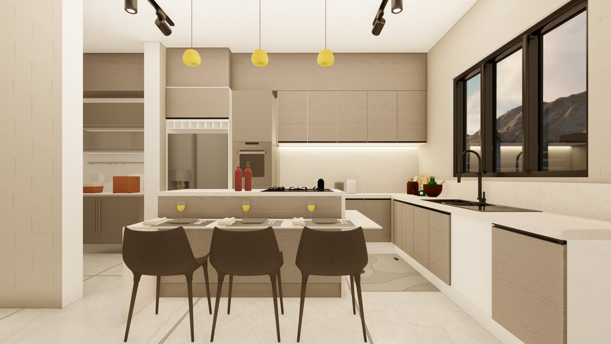 Uzodi2's tweet image. || K I T C H E N I N T E R I O R ||
Optimizing workflow & aesthetics in this modern kitchen design.
Workflow: 🖥️ Revit → 🔥 Lumion
#KitchenDesign #InteriorDesign #ArchitectureVisualization #Revit #Lumion #HomeRenovation #ModernKitchen #Architecture