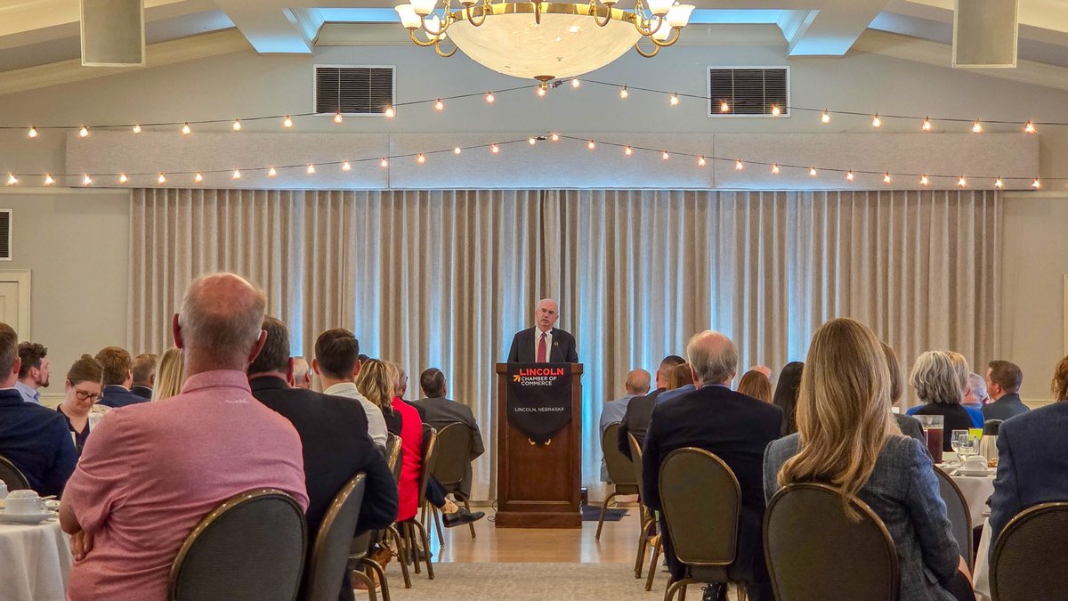 Thank you <a href="/LincolnChamber/">Lincoln Chamber</a> for the opportunity to speak at today's "Face the Chamber" luncheon. It was great to share many of the ways NU is contributing to economic and workforce development. We're a proud partner to the business community here in Lincoln—and across Nebraska.