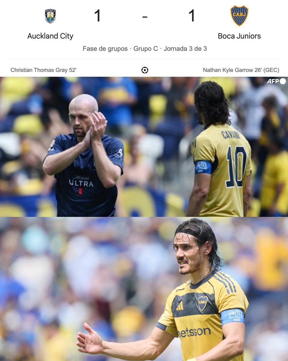 InvictosSomos's tweet photo. ¡¡BOCA JUNIORS NO PUDO CON UN EQUIPO SEMIPROFESIONAL EN EL MUNDIAL DE CLUBES!!

RESULTADO. Auckland City 1-1 Boca Juniors. 

Boca no logró despedirse del Mundial de Clubes con una victoria. El equipo argentino empató ante el semiprofesional Auckland City de Nueva Zelanda. Cuando tenían opciones de clasificar, la imagen fue muy triste. Y cuando ya se sabían eliminados, simplemente salieron a cumplir con el compromiso. Lamentable. Un partido que está lejísimos de la grandeza del club. Un resultado que solo afecta a la reputación y prestigio internacional de la institución. 

PAPELÓN MUNDIAL DEL XENEIZE.