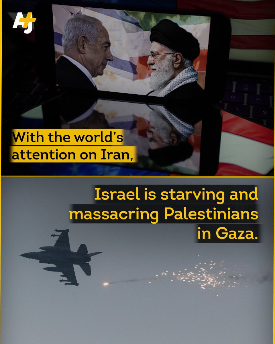 Israel has been killing and starving Palestinians in Gaza while attacking Iran. Even in so-called safe zones, Israel has continued to bomb tent camps where displaced people are sheltering.