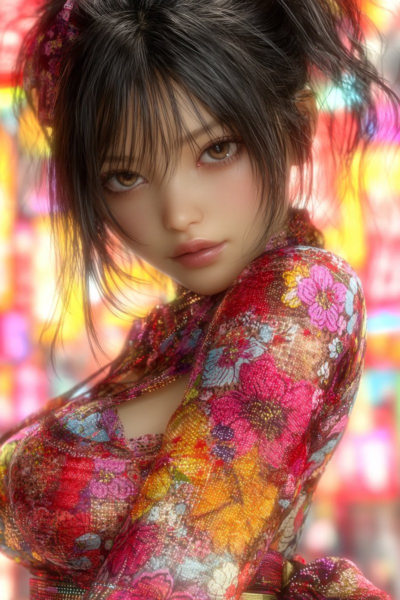 rei_hack_ai's tweet photo. 「光に咲くひと」
ただ、綺麗なだけじゃ伝えきれないから。
#AIart #ネオポップ #NeoPop #セミリアル #SemiRealistic #和装美少女 #KimonoGirl #光の背景 #LightBokeh #Midjourney #FlowerPattern https://t.co/tTHSJG1V65