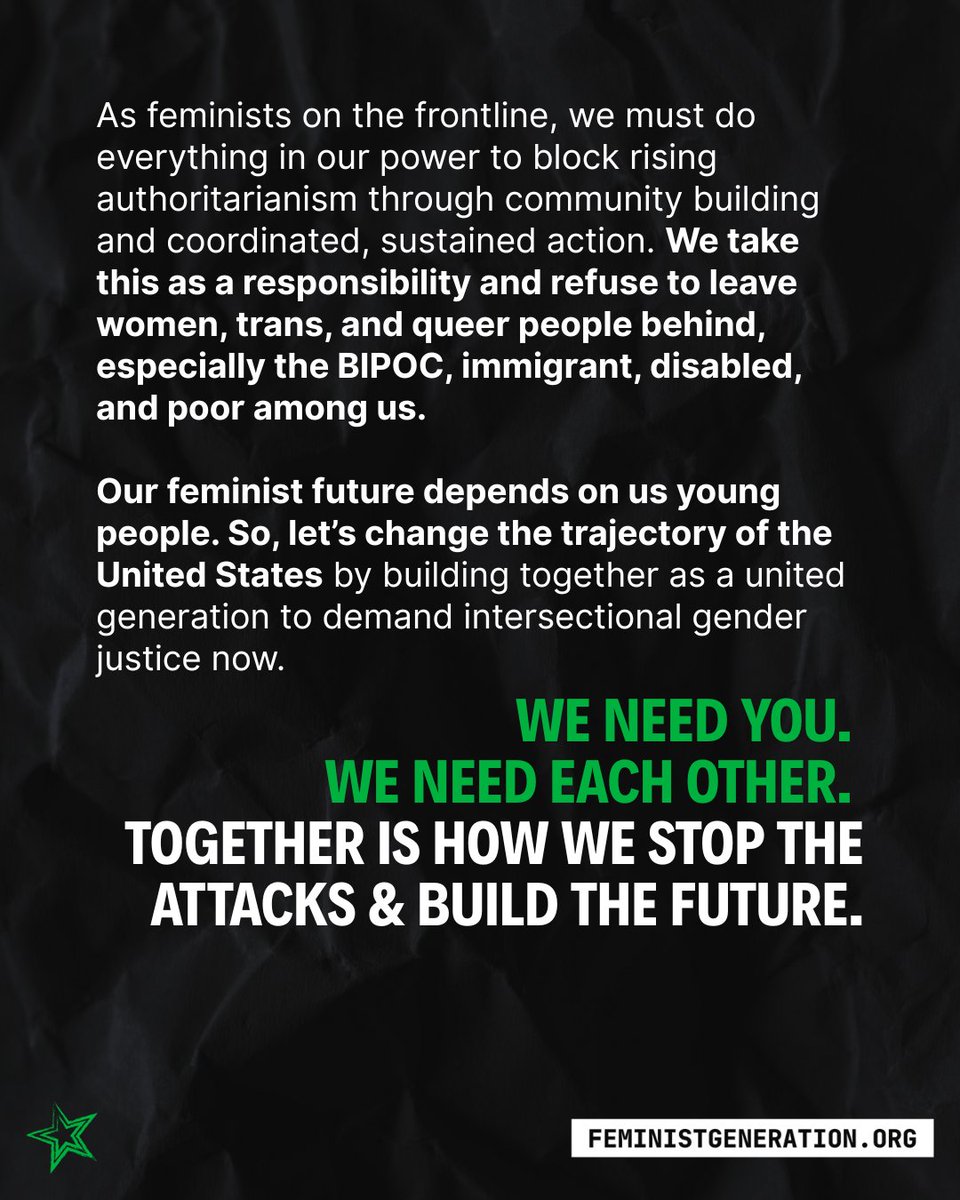 BREAKING NEWS: A NEW FEMINIST ORGANIZATION, BY &amp; FOR OUR GENERATION, HAS ARRIVED.

Today, on the anniversary of the Dobbs decision, we are launching a new youth-led feminist organization.