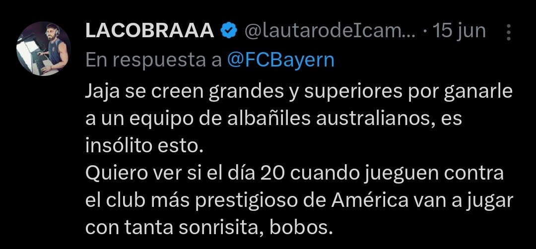 lan_jeri's tweet photo. @lautarodeIcampo Se te olvidó algo gordito, para ganarle al Auckland City tienes que ser grande, cosa que Boca no es https://t.co/KQAmv0Guxs