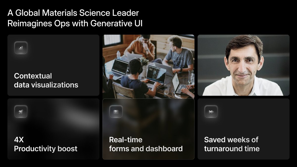 thesysdev's tweet image. Big win 🎉

A top materials science giant in Japan is now live with C1 by Thesys which is powering smarter procurement &amp;amp; beyond.

Global, public, enterprise scale. GenUI is here.

(link in comments)

#GenUI #UIUX #uiuxdesign #Tech #Innovation