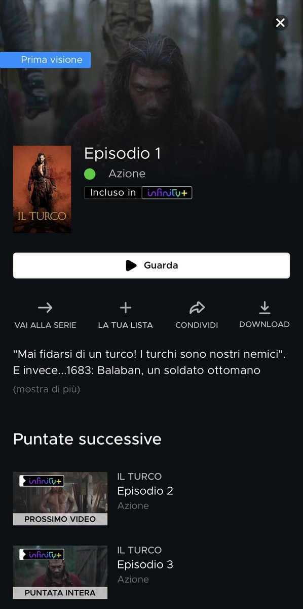 Nunzia83597019's tweet photo. Curiosando un poโ su Mediaset Infinity ho notato che nella sezione โI piรน cercatiโ al 14ยฐ posto รจ presente la serie #IlTurco sempre trasmessa su Infinity + e mi ha meravigliata e sono rimasta molto contenta ๐
#CanYaman ๐ฅ๐๐ป๐ฅ https://t.co/c8b23fmzrk