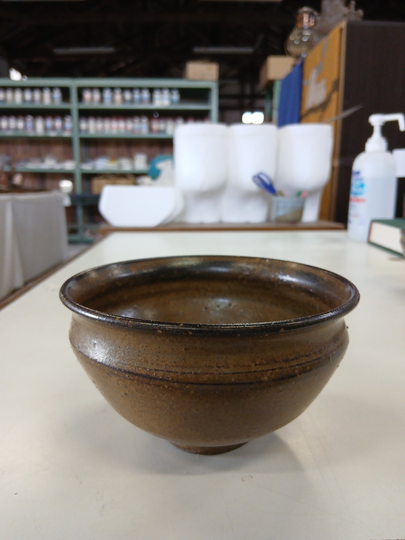 妻の作った 抹茶茶碗 陶芸 水玉模様 病める時もわりと元気だった