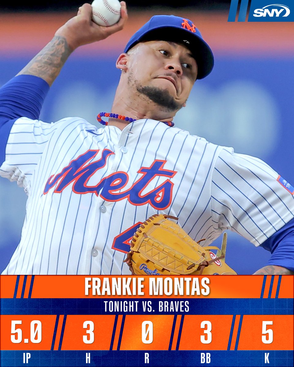 Five scoreless innings for Frankie Montas in his Mets debut! 👏