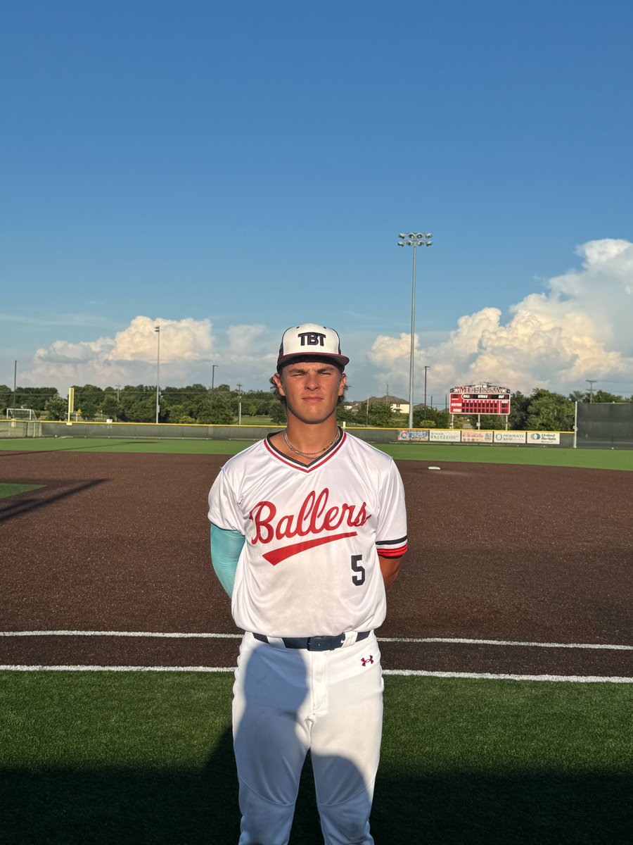 FiveToolTexas's tweet image. #ConnieMack25 F: @TBTTexas National 18U 8, South Texas Horns 0
PoG: @Kraytonritchie 4 IP, 0H, 6Ks
Hitter: @tate_elliott_ 2-2, RBI
Notable: @lincschro15 1-2, 3B, RBI