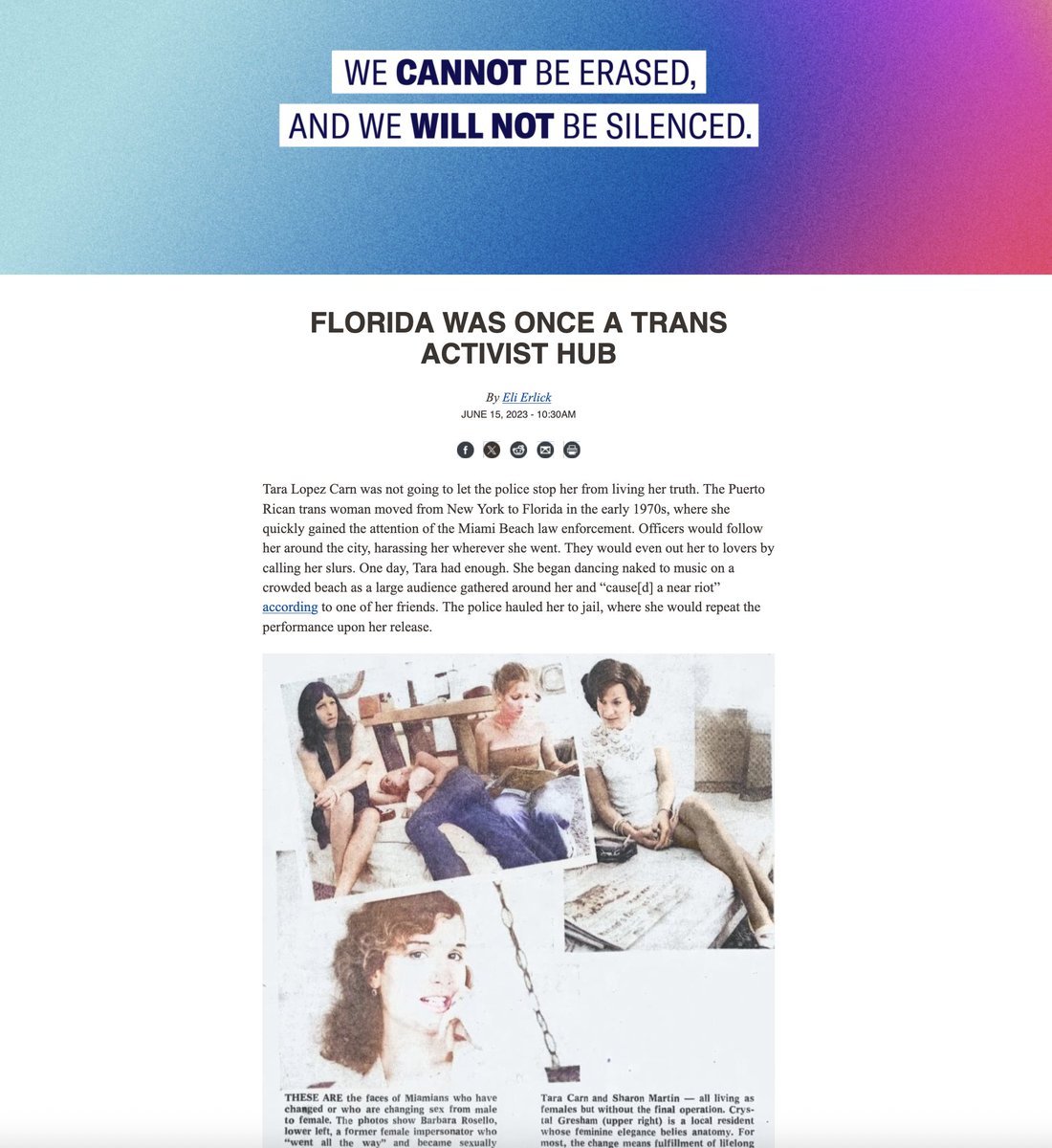EliErlick's tweet image. Did you know that Florida, now considered a deep red state, was once at the center of national transgender activism? Check it out: aclufl.org/en/news/florid…