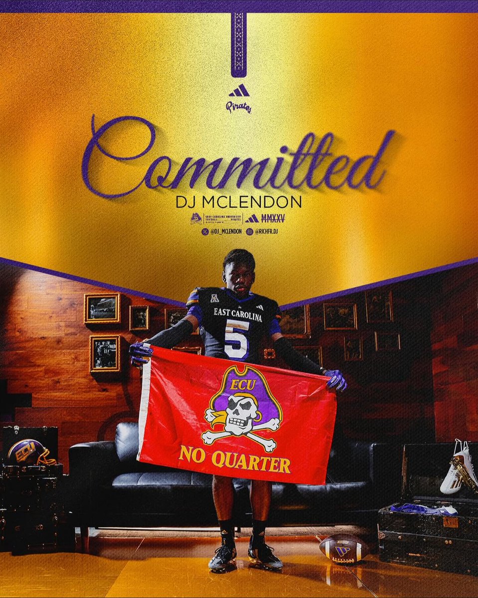 Tucker Tigers (@tuckerfootball) on Twitter photo Congratulations to 2026 DB <a href="/DJ_mclendon/">Djimon“DJ” McLendon</a> on his commitment to <a href="/ECUPiratesFB/">ECU Football</a>!
#RecruitTucker #TuckerTigers #TuckerFootball #TuckerNation #TuckerFamily #WeAreTucker Congratulations to 2026 DB <a href="/DJ_mclendon/">Djimon“DJ” McLendon</a> on his commitment to <a href="/ECUPiratesFB/">ECU Football</a>!
#RecruitTucker #TuckerTigers #TuckerFootball #TuckerNation #TuckerFamily #WeAreTucker