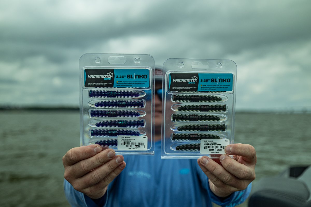 Yamamoto_baits's tweet photo. The 3.25” Slinko is an ideal bait for a Carolina rig 🎯 Infused with our Mega Floater Formula, it stays up, stands out, and flat-out gets bit!👌
#yamamotobaits #whatyoufishmatters #slinko https://t.co/73qkVu8Ty5