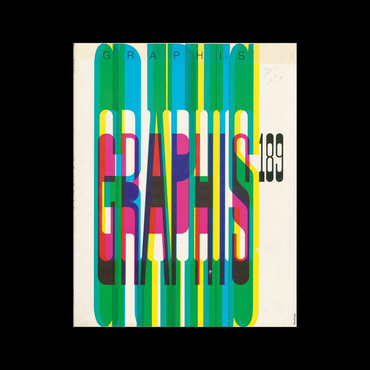 DesignReviewed's tweet image. Graphis 189, 1977. Cover design by Gerard Miedinger designreviewed.com/artefacts/grap… #graphis #typography