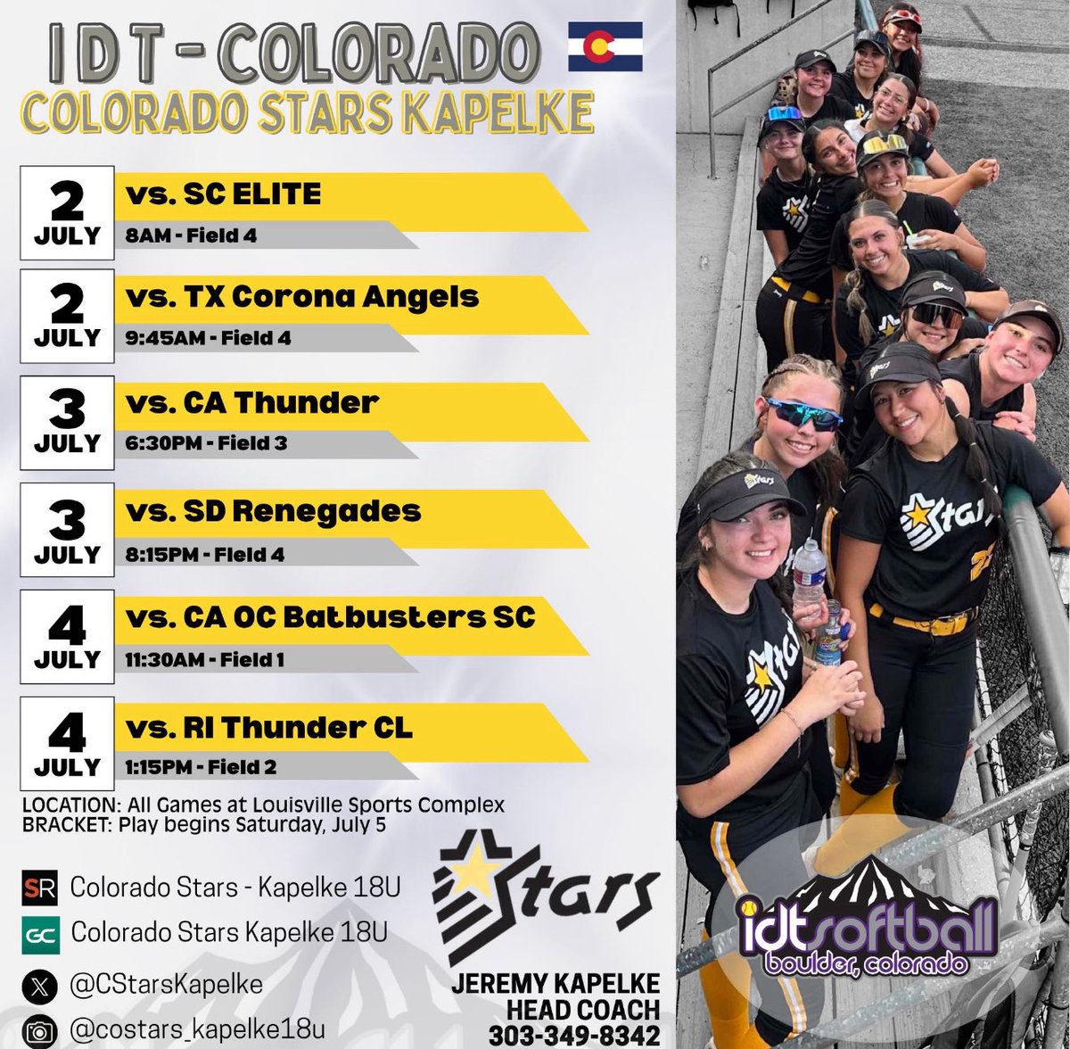 IDT Schedule Drop 

<a href="/BoulderIDT/">Boulder IDT</a> #softball #Recruiting