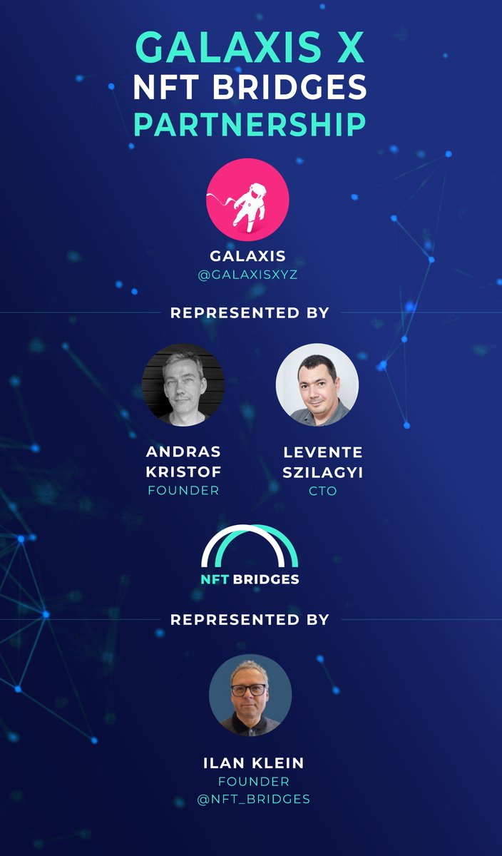 NFT Bridges (@nft_bridges) on Twitter photo 🚀 NFT Bridges x Galaxis are going live!
Join us as we unveil our partnership and show how cross-chain NFTs + creator-owned communities can reshape Web3.
🎥 Streaming live on X video using
<a href="/huddle01com/">Huddle01 (battle arc ⚔️)</a> on Galaxis — don’t miss it.
🗓️ Friday 6.27.25 at 11 AM EST.
#NFTBridges 🚀 NFT Bridges x Galaxis are going live!
Join us as we unveil our partnership and show how cross-chain NFTs + creator-owned communities can reshape Web3.
🎥 Streaming live on X video using
<a href="/huddle01com/">Huddle01 (battle arc ⚔️)</a> on Galaxis — don’t miss it.
🗓️ Friday 6.27.25 at 11 AM EST.
#NFTBridges