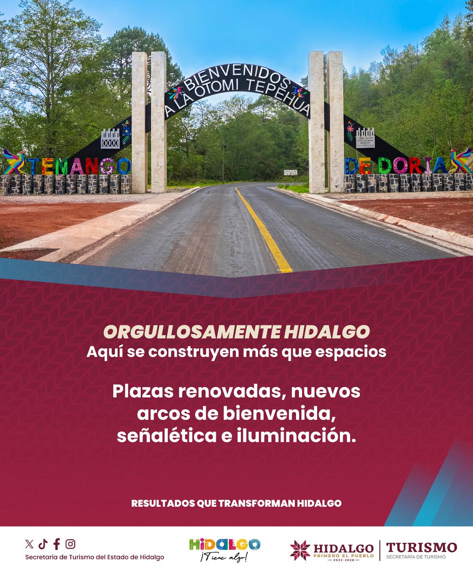 Lo que antes eran ideas, hoy son realidades que se viven y se disfrutan. 💡🏗️
Con nuevos accesos, plazas renovadas y entornos mejor iluminados, #Hidalgo avanza con obras que fortalecen el orgullo y la identidad de su gente. ✨

#InfraestructuraTurística
#HidalgoTieneAlgo