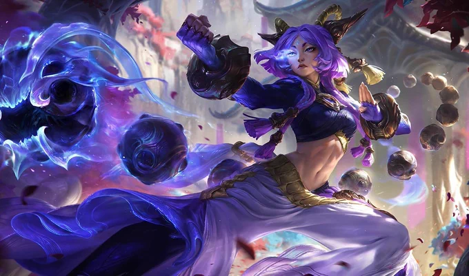 Yunara Arena Quest: Three Sacred Treasures - Requirement is to get Infinity Edge, Perplexity, and Twilight's Edge - Reward is her attacks are replaced with a laser that deal 75% AP physical damage + 100% AD magic damage and apply on-hit effects twice