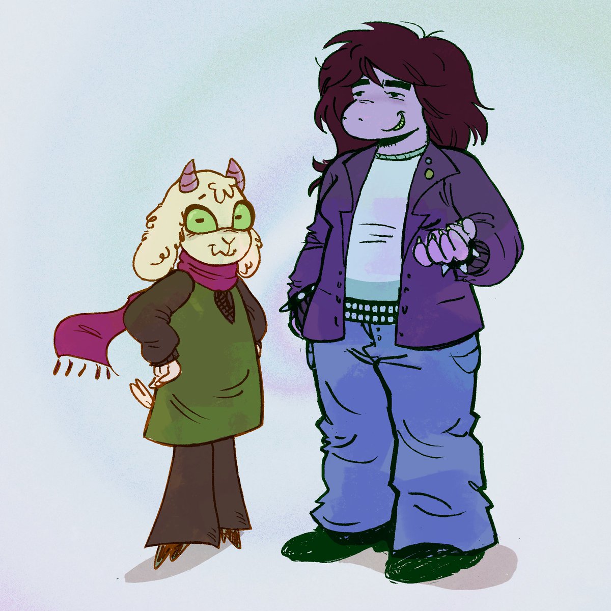 hexaminn's tweet photo. #DELTARUNE SUSIE AND RALSEI MY GOATS!!! butch gf and little kawaii nonbinary 🙀🙀 https://t.co/mGwI6qFVSH