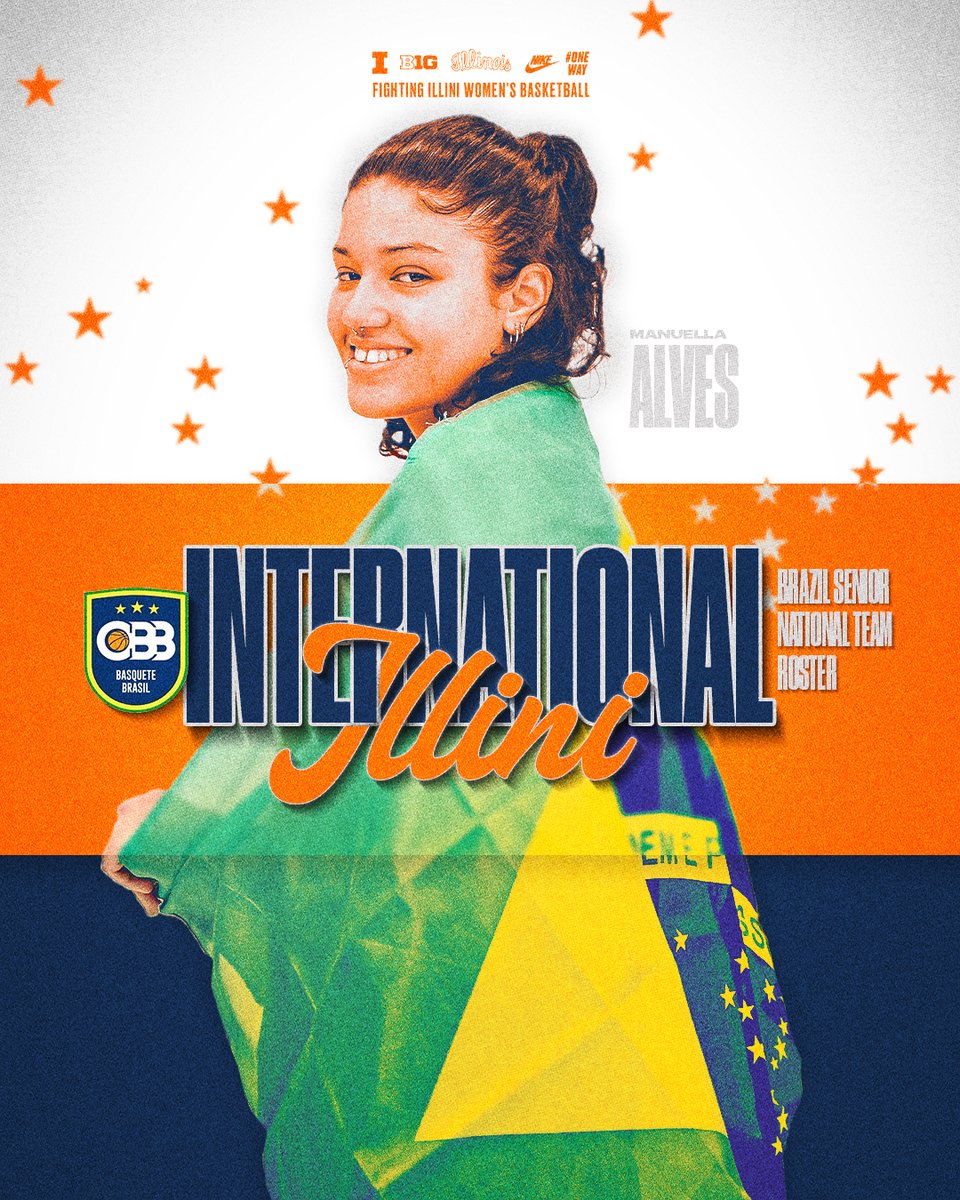Illinois Women's Basketball (@illiniwbb) on Twitter photo Sending a huge congrats to freshman Manuella Alves for earning a spot on Brazil's Senior National Team roster for the 2025 FIBA Women's AmeriCup! 🔶🔷
📝 - ow.ly/tmOp50WfO8k Sending a huge congrats to freshman Manuella Alves for earning a spot on Brazil's Senior National Team roster for the 2025 FIBA Women's AmeriCup! 🔶🔷
📝 - ow.ly/tmOp50WfO8k