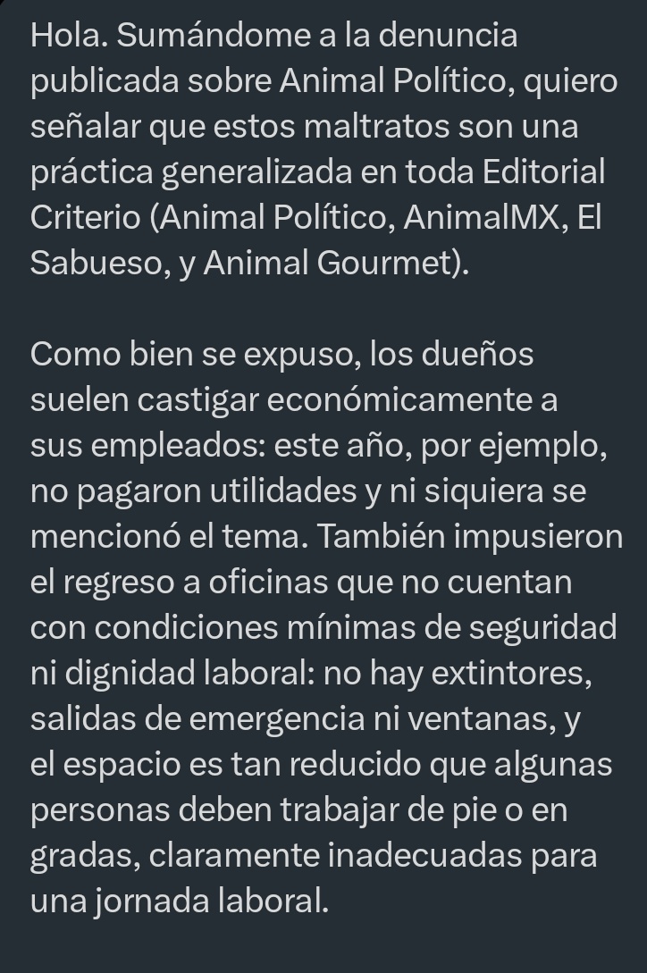 MediosTerror's tweet photo. Otra denuncia sobre @Pajaropolitico.
Todo parece que hay abuso por parte de los dueños y el director editorial lo permite. https://t.co/ZML3owNsAw