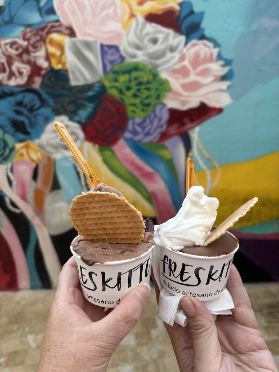 HelenBrooking's tweet photo. Las profes ‘trying’ helado #dhsbcew after another busy day! https://t.co/vkBf82ys4i