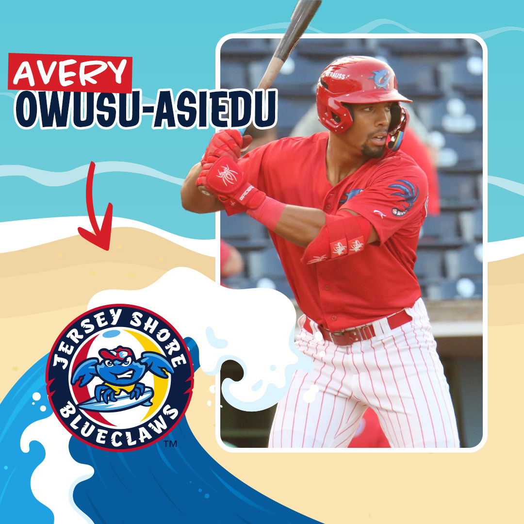 Congrats Dylan on your promotion to Reading, and welcome Jose, Joel, and Avery to the BlueClaws! 🦀⚾