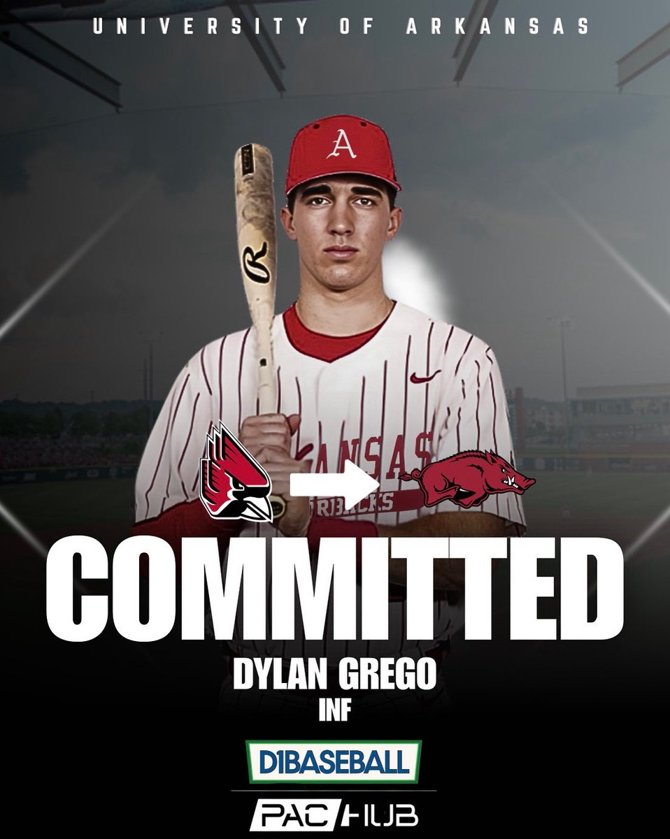 Transfer INF Dylan Grego has committed to Arkansas!

Sign up with PAC-Hub for help with your transfer portal process today!