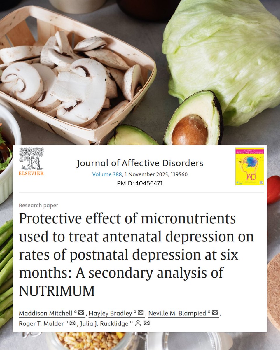 _ISNPR's tweet image. A new study in the Journal of Affective Disorders has been the first to highlight the potential role of antenatal micronutrient supplementation in preventing postnatal depression.

pubmed.ncbi.nlm.nih.gov/40456471/
