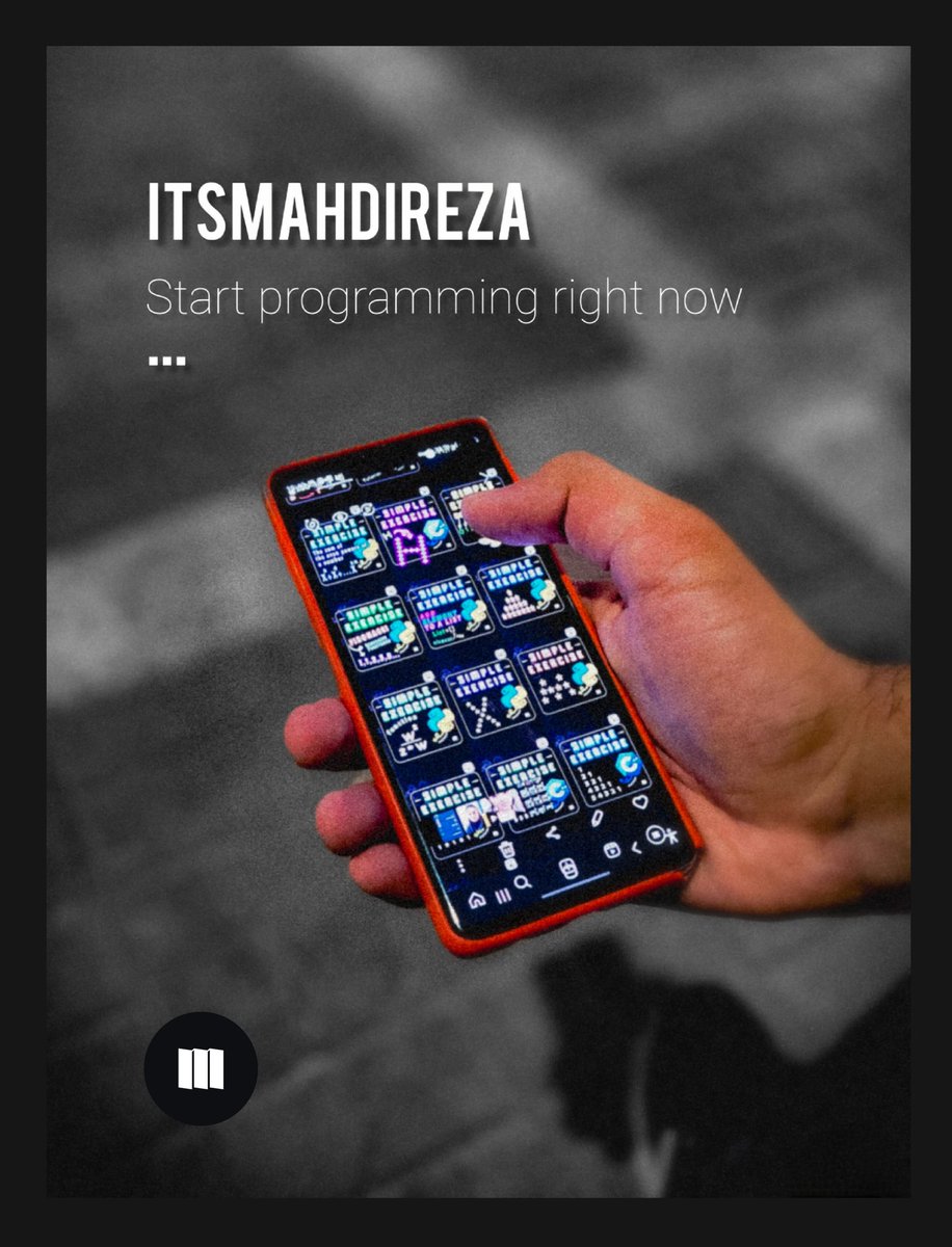 👇👇👇👇👇👇👇👇👇👇

instagram.com/itsmahdireza?i…

☝️☝️☝️☝️☝️☝️☝️☝️☝️☝️

#python #code #coding #programming #vscode #web
#برنامه_نویسی
#پایتون