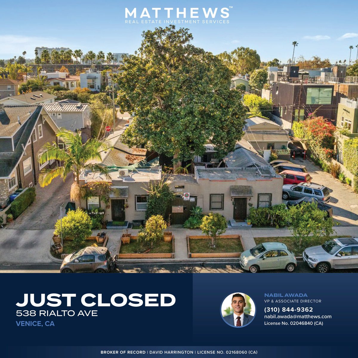 NabilsDeals's tweet photo. Just Closed!

📍 Venice Beach, CA 
🏘️ 8-units | Value-Add Opportunity 

Represented an all-cash buyer who went non-contingent day one with a short escrow period. 

Congrats to all involved. Please reach out with any questions or for more information on additional opportunities. https://t.co/dyrRSdDlJG