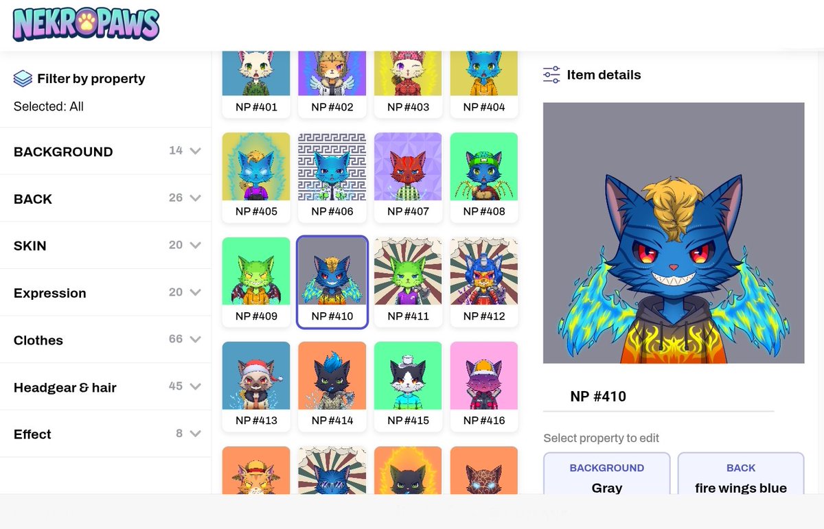 ScarlettCNFT's tweet image. 👀 Sneak peek into the NEKROPAWS collection!
All traits/Property are complete.🔥

Our team is now preparing for the minting process.✨
BTW anyone want to allowlist freemint?👀

🔥 NEKROPAWS Mint coming soon.
Follow @NEKROPAWS and stay tuned!

#NEKROPAWS #XRPHASNFT #XRPNFT #XRPL