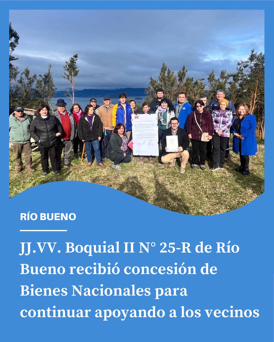 #RÍOBUENO: JJ.VV. Boquial II N° 25-R de Río Bueno recibió concesión de Bienes Nacionales para continuar apoyando a los vecinos

- - - 

Lee la nota completa en nuestro sitio web 📲

diarioelranco.cl/2025/06/24/jj-…