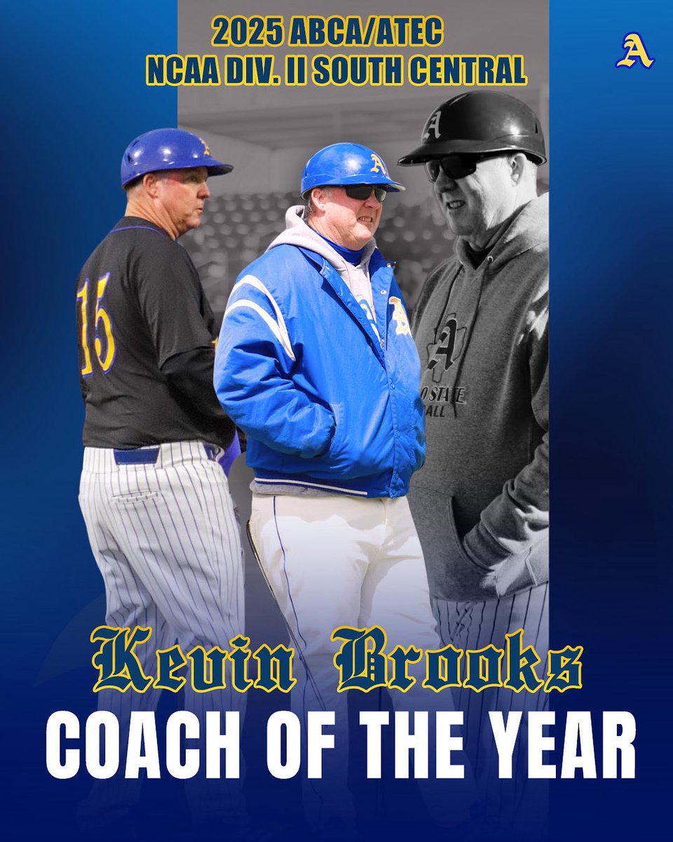 The American Baseball Coaches Association and ATEC are proud to announce the 2025 Regional Coaches of the Year in all collegiate and high school divisions. 

Congrats Coach Brooks on being a 2025 honoree!
