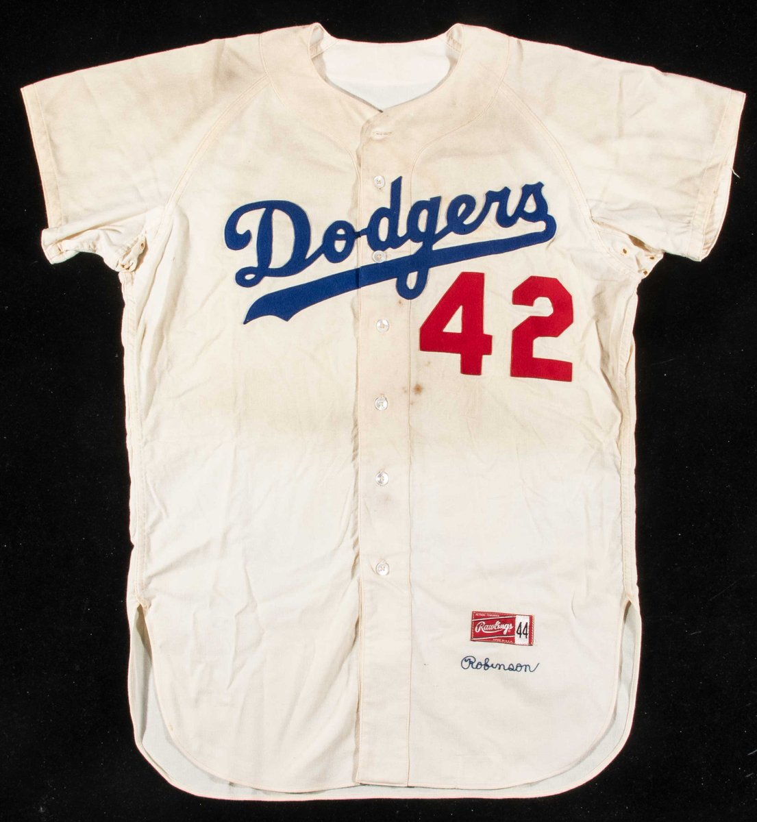 Jersey Worn by Jackie Robinson in 1965 Old-Timers Game, Babe Ruth Autographs in All-Star Auction &gt;&gt;&gt; sportscollectorsdaily.com/jersey-worn-by…