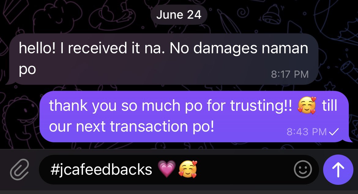 coupsrae's tweet photo. month of april, may and june budolz (6/6) thank you for trusting 🫶

#jcafeedbacks https://t.co/jAu76rLzlV