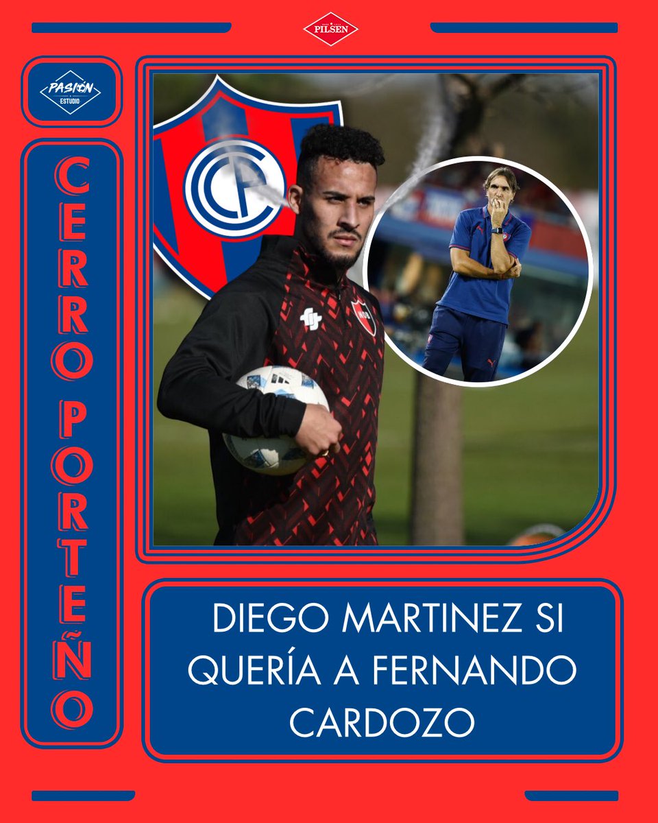 🔵🔴 Fernando Cardozo no llegará a 𝗖𝗲𝗿𝗿𝗼 𝗣𝗼𝗿𝘁𝗲ñ𝗼, y no precisamente por cuestiones deportivas.

Diego Martínez lo quería en el plantel, el jugador estaba en sus planes y hubo contacto directo del cuerpo técnico. Sin embargo, la negociación se cayó y la decisión fue
