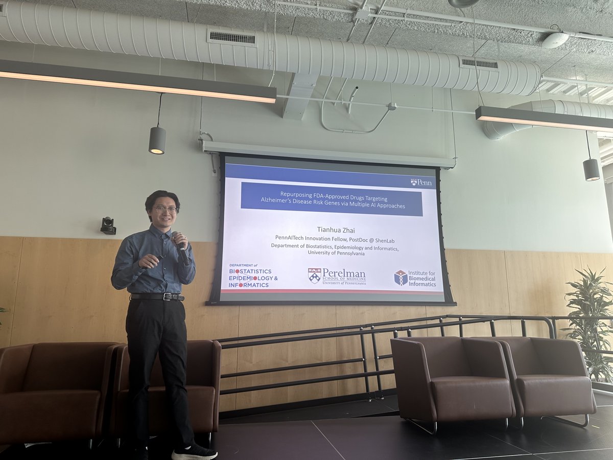 pennaitech's tweet image. Summer Innovation Institute Day 2: Dr. Li Shen @lishenlc and members of his lab, Drs Shu Yanh, Tianhua Zhai and Bojian Hou presented a great overview of ways to harness AI and LLMs for Alzheimer's and Aging Studies based on their own impressive research portfolio.