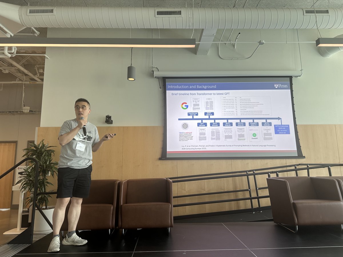 pennaitech's tweet image. Summer Innovation Institute Day 2: Dr. Li Shen @lishenlc and members of his lab, Drs Shu Yanh, Tianhua Zhai and Bojian Hou presented a great overview of ways to harness AI and LLMs for Alzheimer's and Aging Studies based on their own impressive research portfolio.