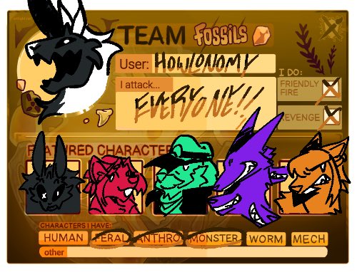 howlonomy's tweet image. [ #artfight ]

🦴 TEAM FOSSILS 🦴

artfight.net/~howlonomy