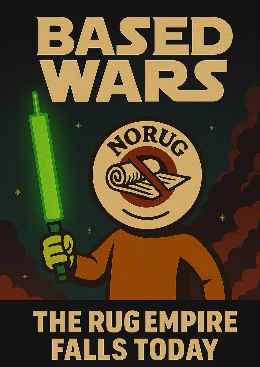 norugofficial's tweet photo. BASED WARS โ๏ธ๐ฉ
The $NORUG movement isnโt fiction โ itโs a force.
Today, the rug empire crumbles.
No more scams. No more exits. No more lies.
We're not just part of the story โ we're writing the ending ๐
#NORUG #Solana #BasedWars #NoMoreRugs #CryptoRevolution #Meme #Trenches https://t.co/szWWEONRzL