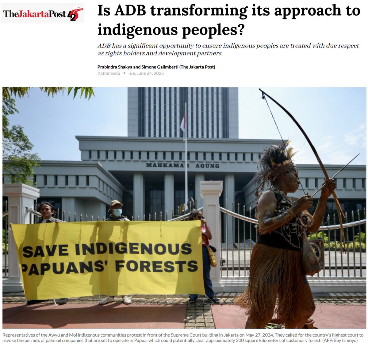 Read this article on how often #ADB has failed #IndigenousPeoples &amp; other communities affected by its projects.

It's new #SafeguardsPolicies &amp; ongoing #AccountabilityMechanism Policy review provide an opportunity to change this.

➡️tinyurl.com/2a6ol7hq