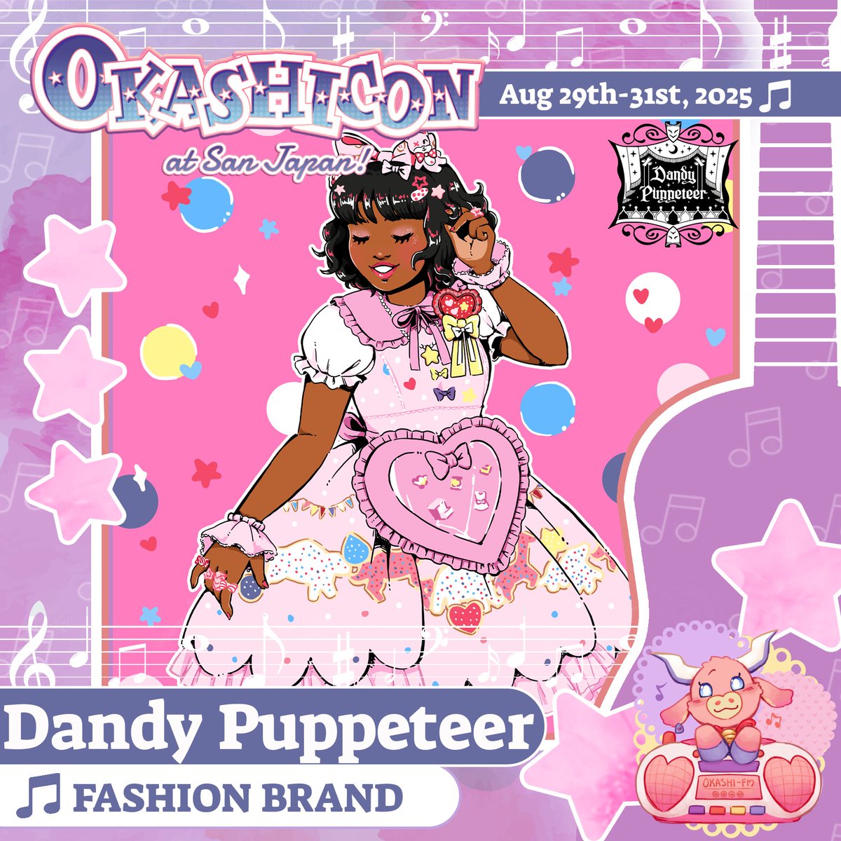 Join us in giving a warm welcome to Dandy Puppeteer at Okashicon at San Japan!
Dandy Puppeteer is an indie brand that specializes in Japanese Lolita &amp; Ouji Fashion. 
✨ dandypuppeteer.com
✨ IG: <a href="/dandypuppeteer/">dandypuppeteer.bsky.social</a>