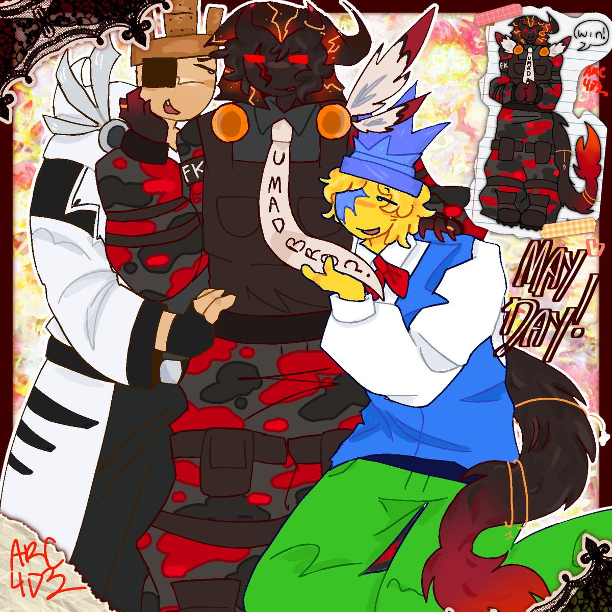 arc4d3_'s tweet photo. mayday yaoiiii #MayMadness2012 #robloxart #ellernate #itrapped #caleb244 https://t.co/MZ4oazRYMP